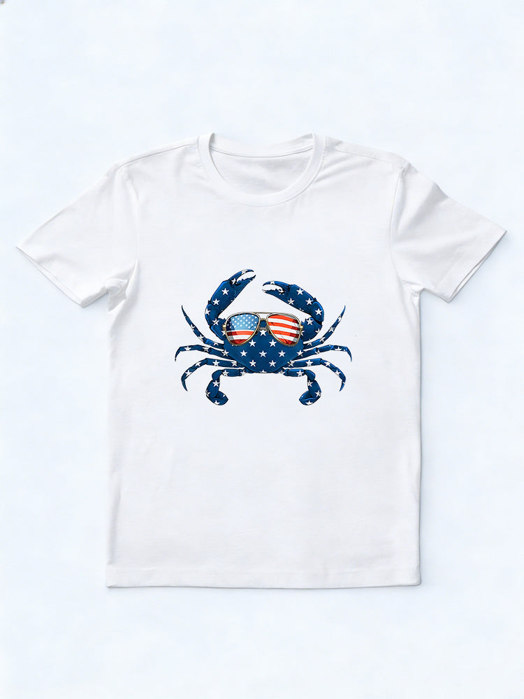 Patriotic Crab - 4th Of July USA Gift T-Shirt