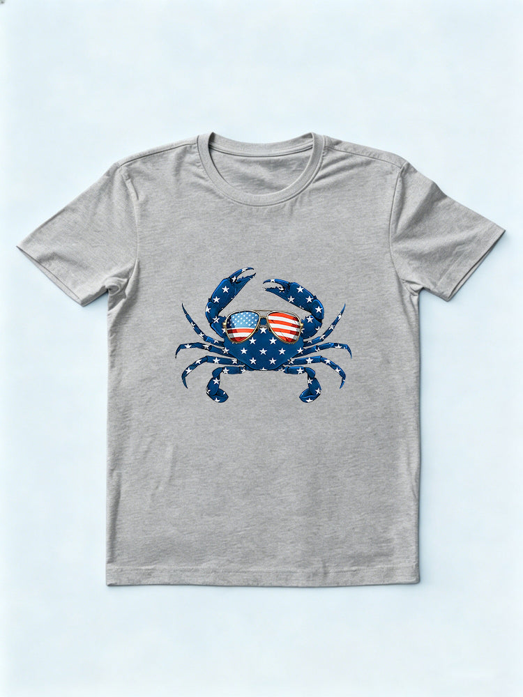 Patriotic Crab - 4th Of July USA Gift T-Shirt