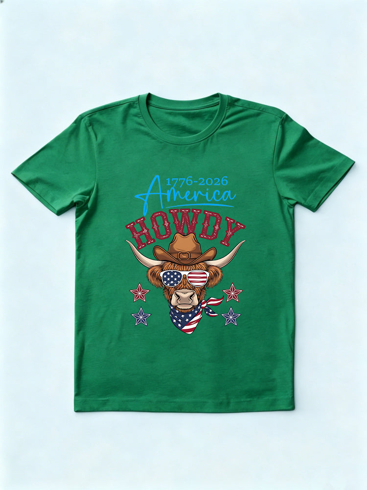 1776~2026 America Howdy Cowboy 4th of July T-shirt