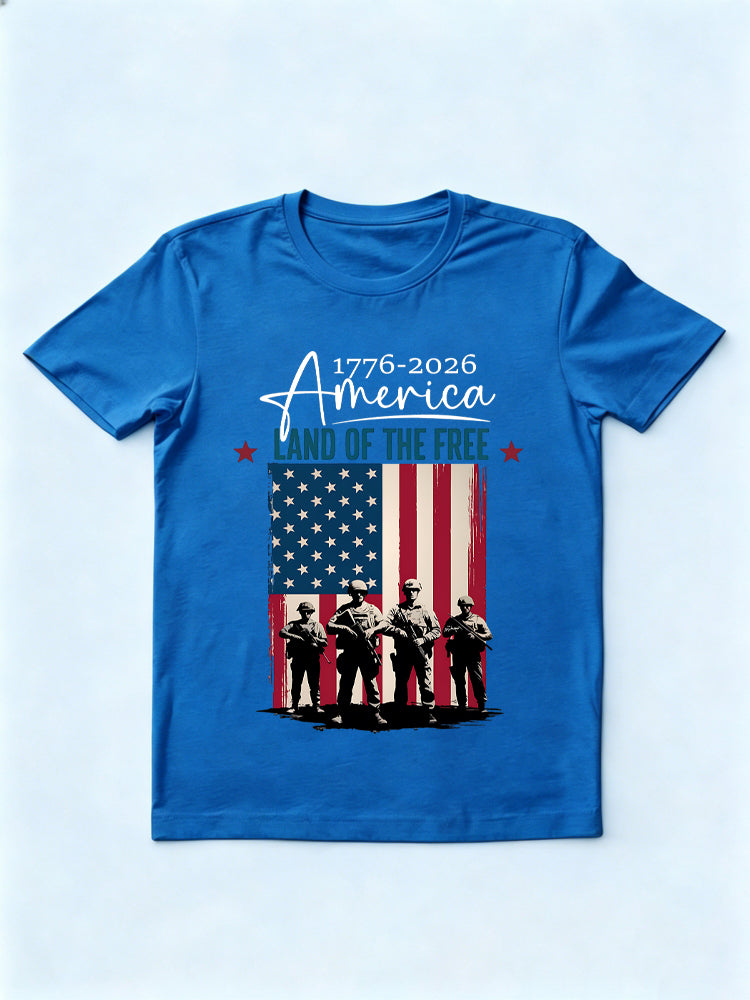 1776~2026 America Land of Free 4th of July Gift T-shirt