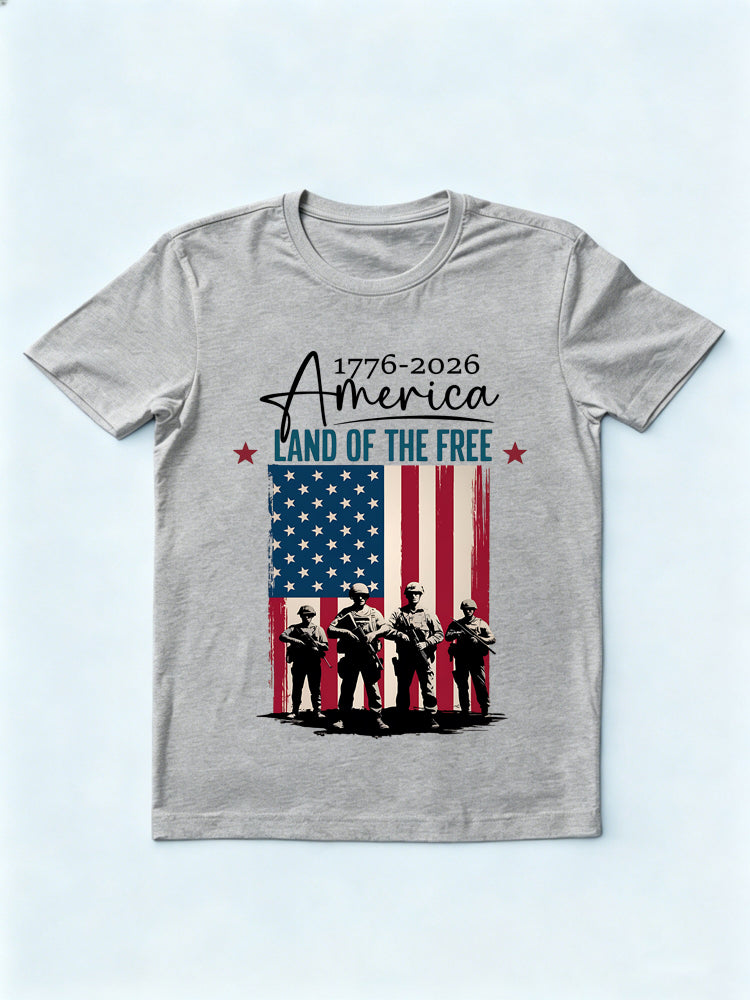 1776~2026 America Land of Free 4th of July Gift T-shirt