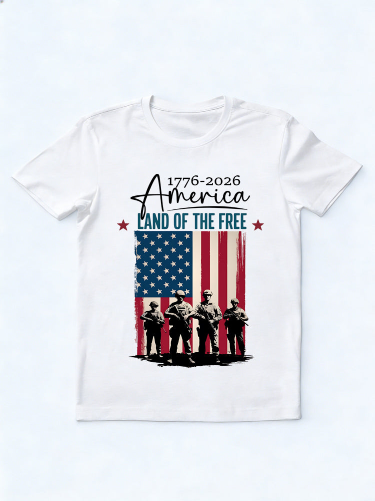 1776~2026 America Land of Free 4th of July Gift T-shirt