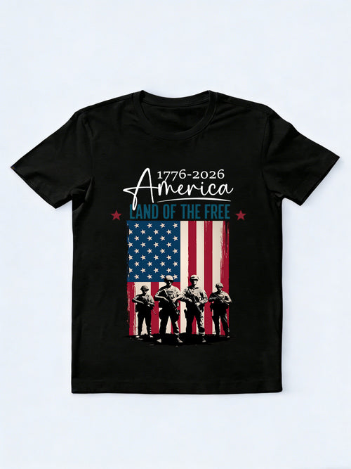 1776~2026 America Land of Free 4th of July Gift T-shirt