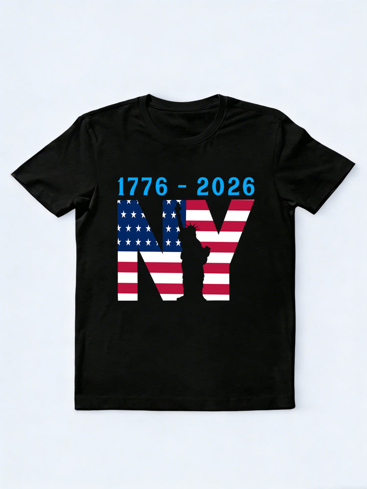 1776~2026 New York Statue of Liberty 4th of July T-shirt
