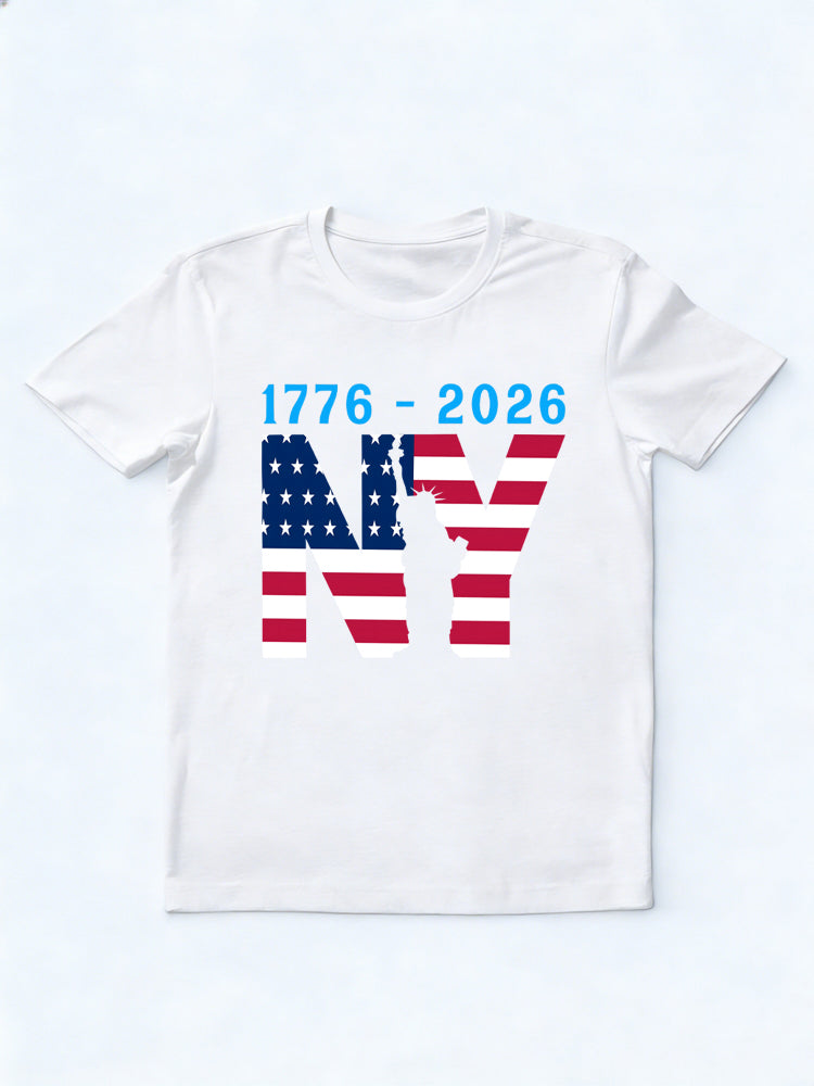 1776~2026 New York Statue of Liberty 4th of July T-shirt
