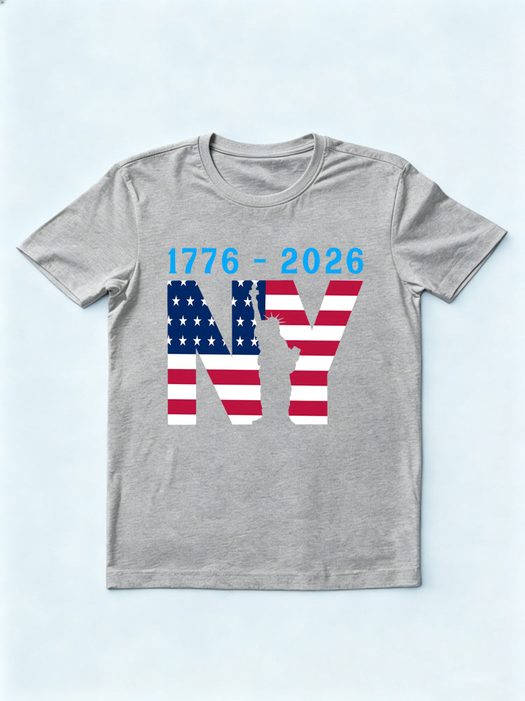 1776~2026 New York Statue of Liberty 4th of July T-shirt