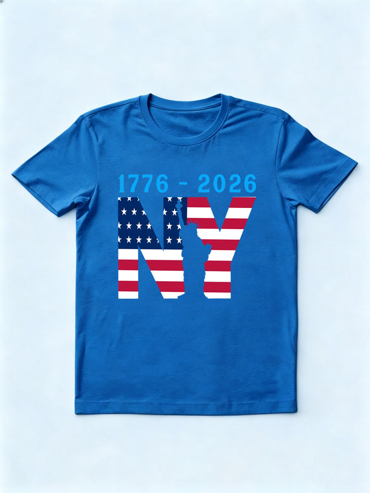 1776~2026 New York Statue of Liberty 4th of July T-shirt