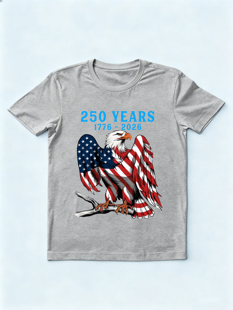 1776~2026 Patrictic Eagle 250 Years 4th of July T-shirt