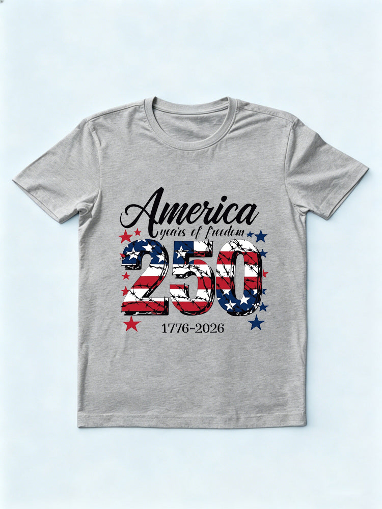1776~2026 Patriotic America 250 Years 4th of July Gift T-Shirt