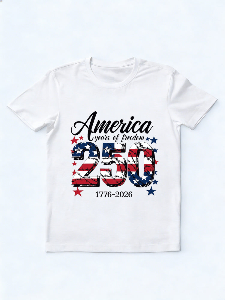 1776~2026 Patriotic America 250 Years 4th of July Gift T-Shirt