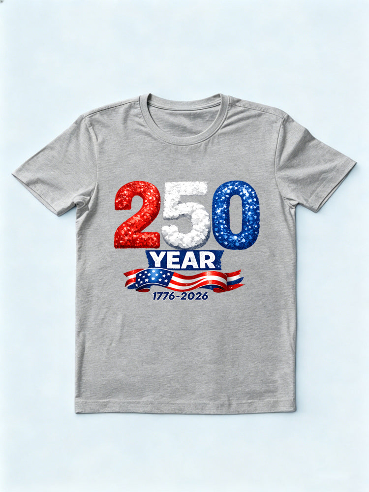 1776~2026 Patriotic USA 250 Years 4th of July Gift T-Shirt