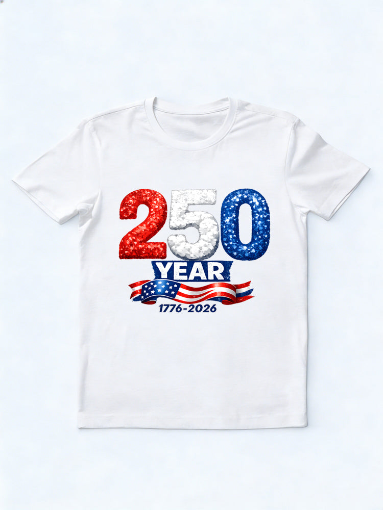 1776~2026 Patriotic USA 250 Years 4th of July Gift T-Shirt