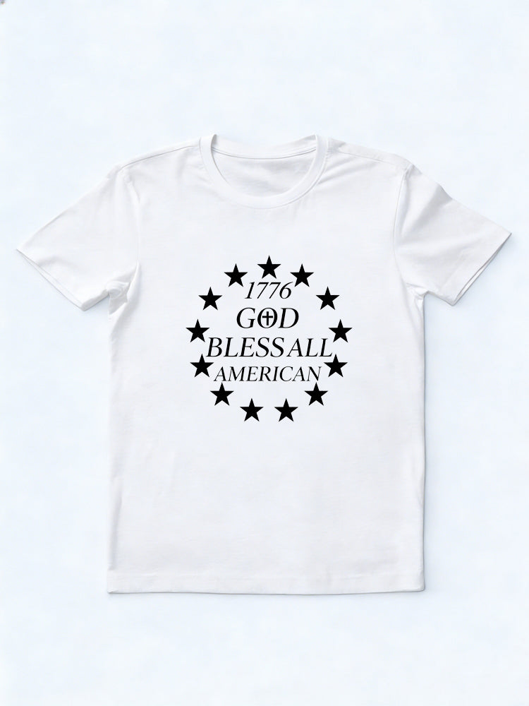 1776 God Bless All American 4th of July Gift T-shirt
