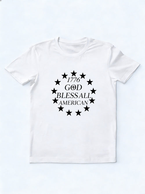 1776 God Bless All American 4th of July Gift T-shirt