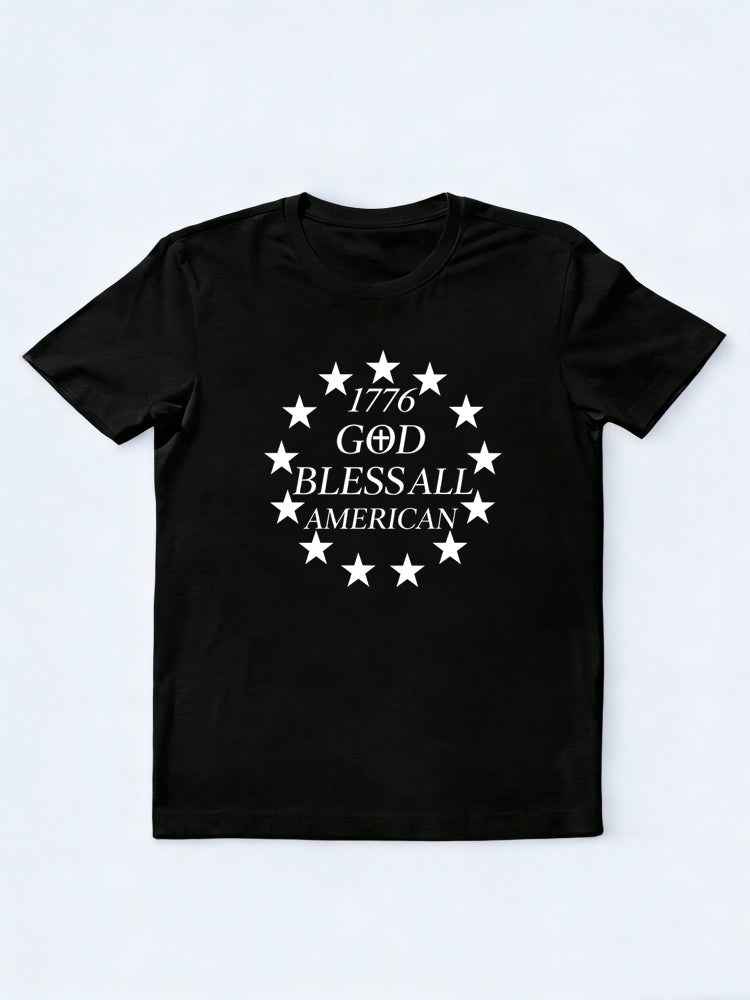1776 God Bless All American 4th of July Gift T-shirt