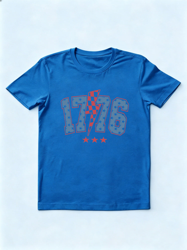 1776 Patriotic USA Red White Blue 4th of July Gift T-shirt