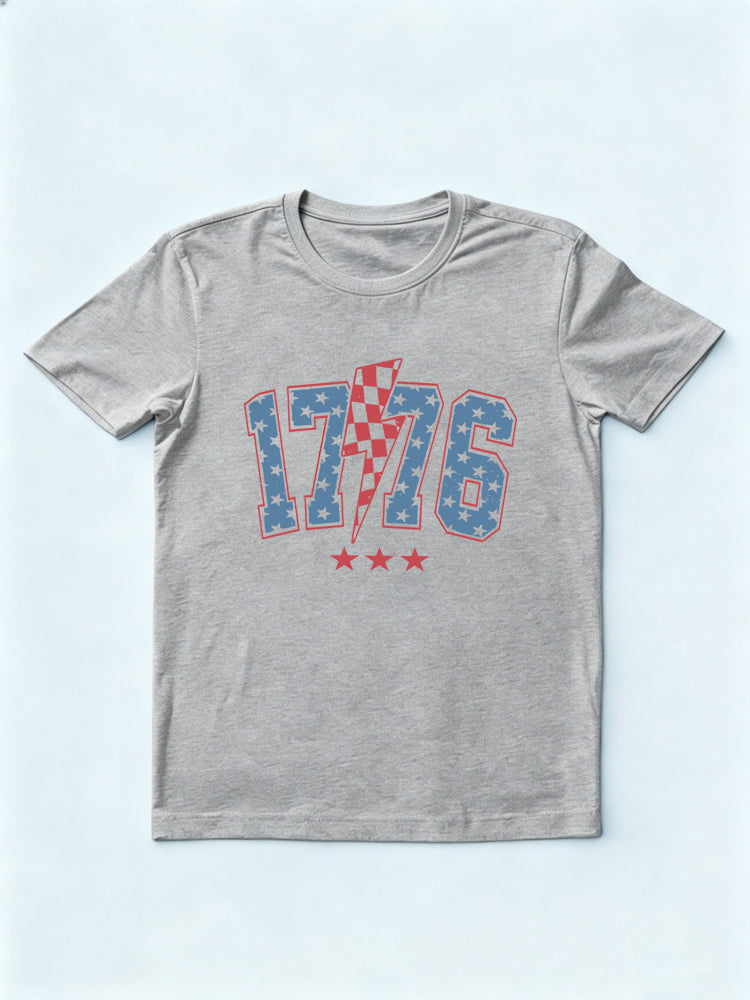 1776 Patriotic USA Red White Blue 4th of July Gift T-shirt