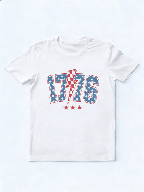 1776 Patriotic USA Red White Blue 4th of July Gift T-shirt