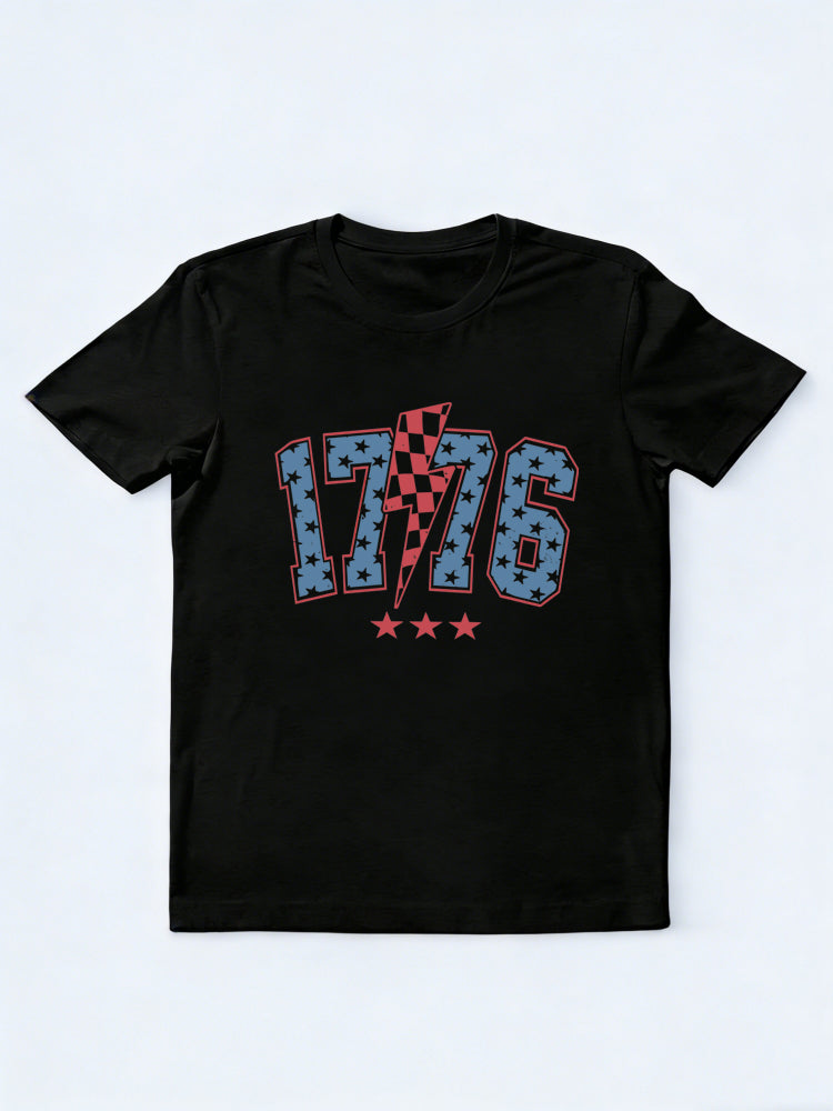 1776 Patriotic USA Red White Blue 4th of July Gift T-shirt