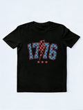 1776 Patriotic USA Red White Blue 4th of July Gift T-shirt