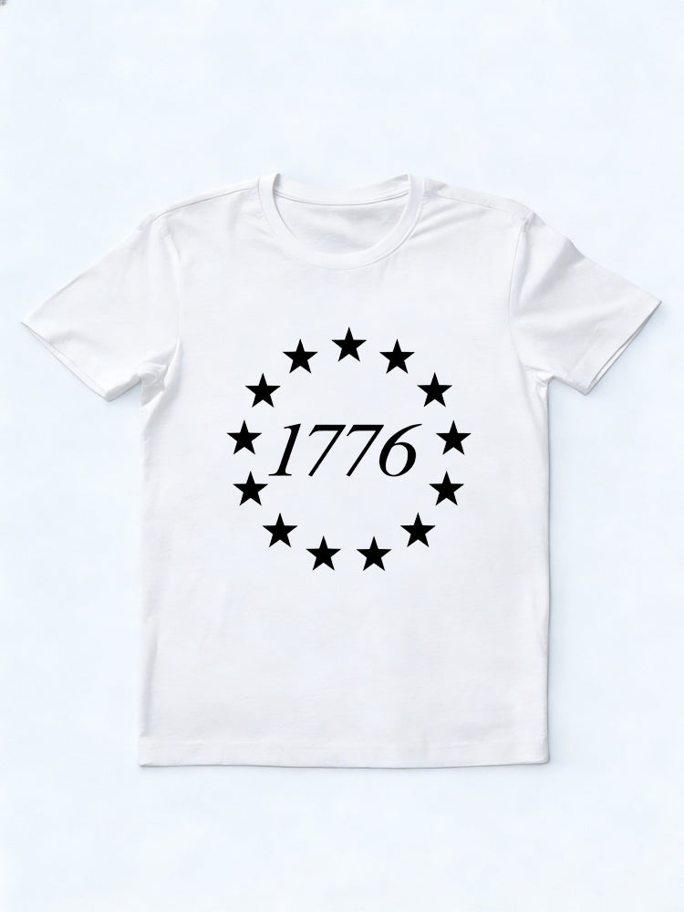1776 Stars American Veteran Independence Day 4th of July Gift T-shirt