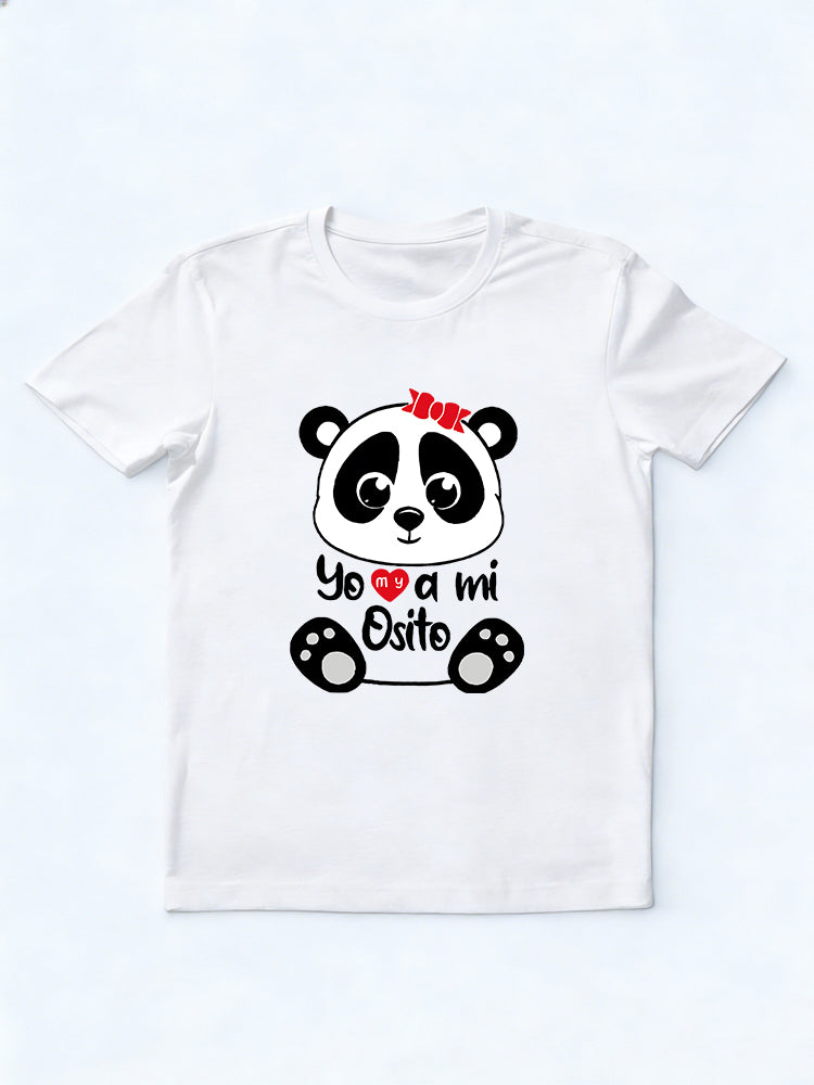 1PC Cute Panda Heart Couple Match Valentine's Day Gift T-shirt