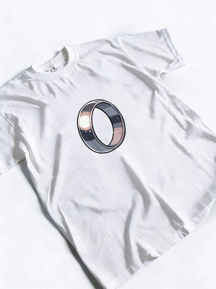 1PC Diamond Ring Couple Match Valentine Day Gift T-shirt