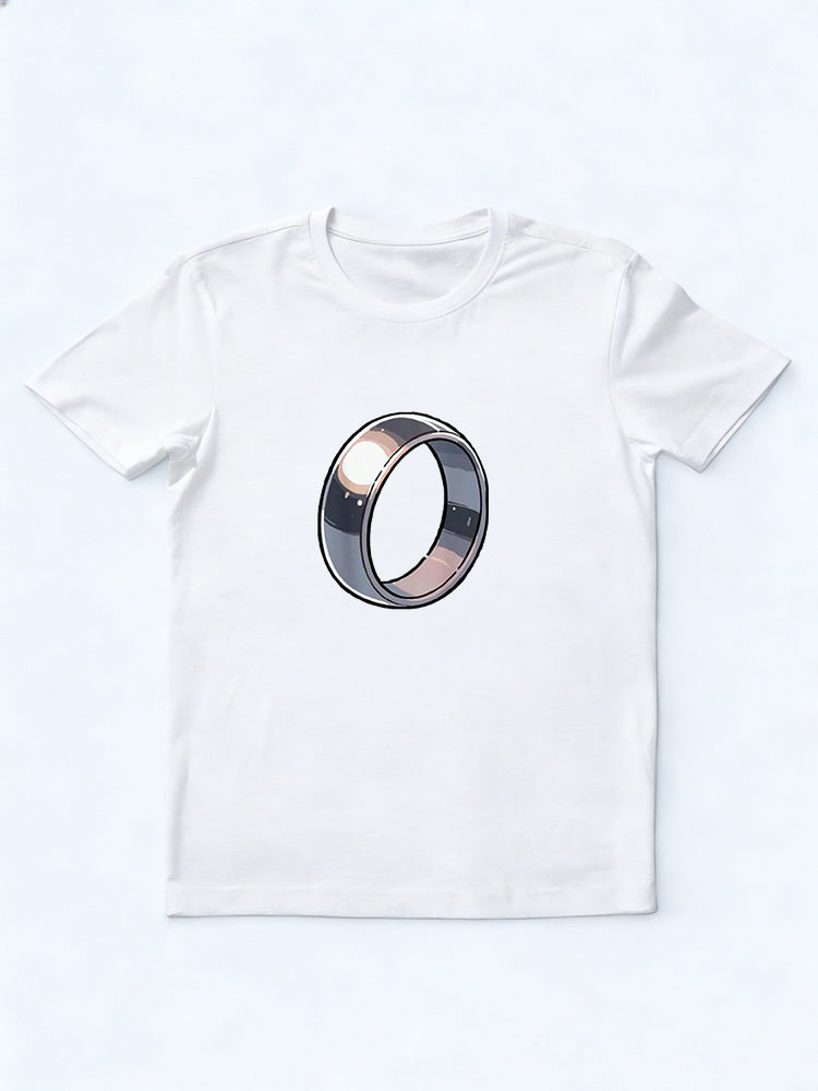 1PC Diamond Ring Couple Match Valentine Day Gift T-shirt