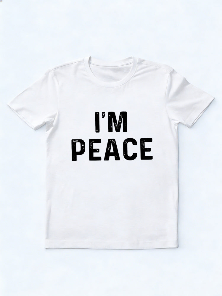 1PC I Come In Peace And I Am Peace Couple Match Valentine Day Gift T-shirt