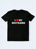 1PC I Love My Girlfriend Boyfriend Couple Match Valentine Day Gift T-shirt
