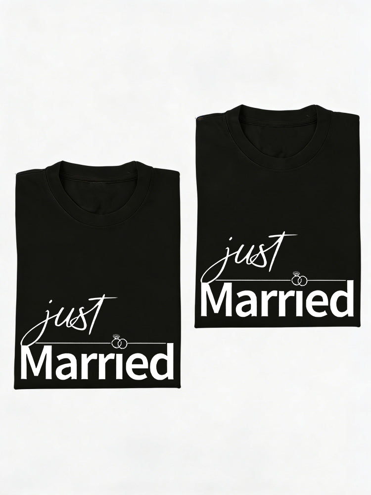 1PC JUST MARRIED Valentine Day Gift T-shirt