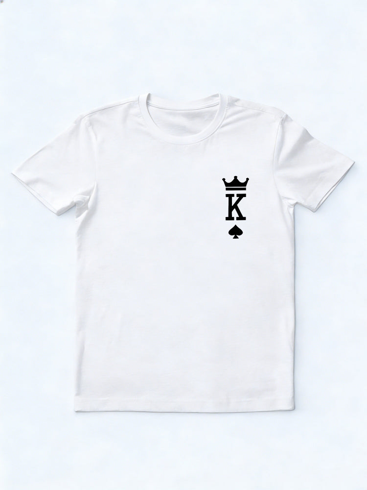 1PC King And Queen Couple Match Valentine Day Gift T-shirt