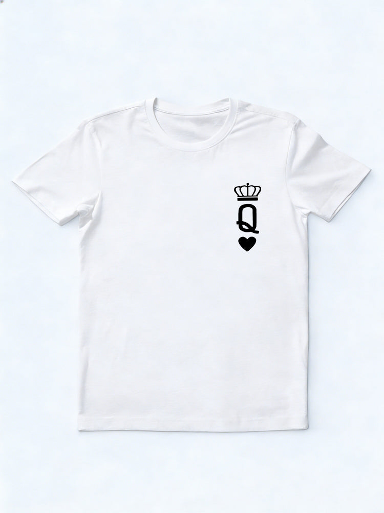 1PC King And Queen Couple Match Valentine Day Gift T-shirt