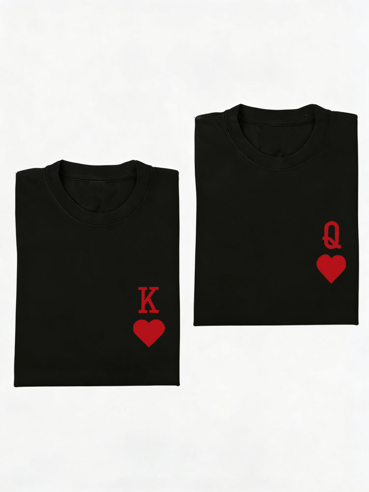1PC King And Queen Couple Match Valentine Gift T-shirt