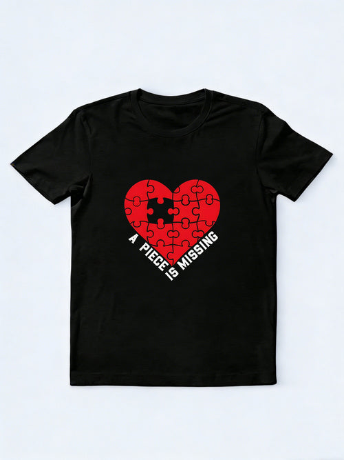 1PC Puzzle Couples Match Valentine's Day T-Shirt