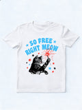 So Free Right Meow 4th of July Gift Shirt