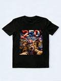 250 Years Fourth of July Cat Gift T-Shirt