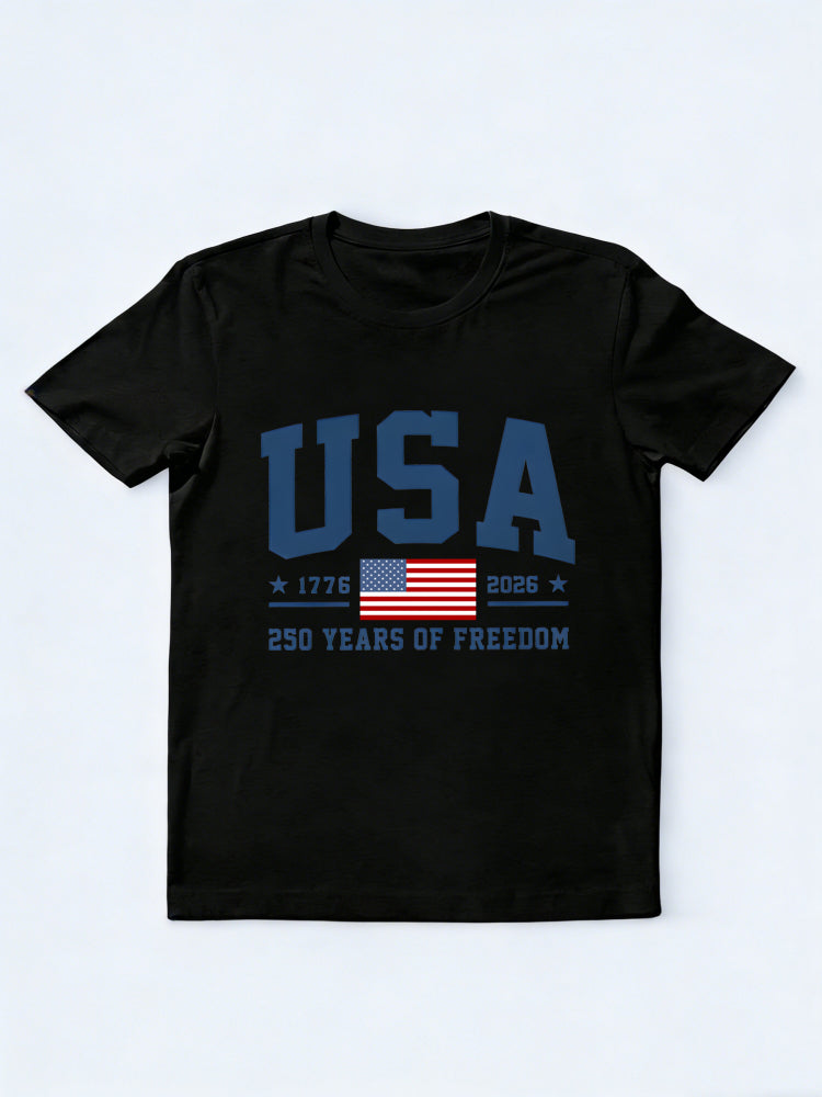 250 Years of Freedom 1776 -2026 American Flag Gift T-shirt