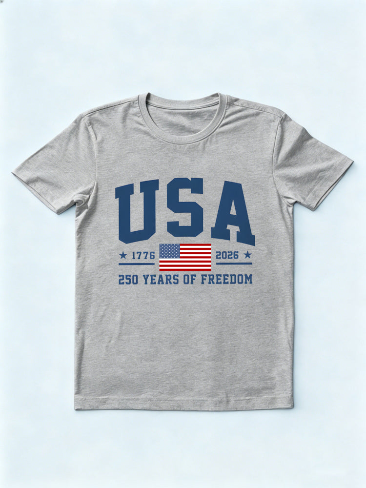 250 Years of Freedom 1776 -2026 American Flag Gift T-shirt