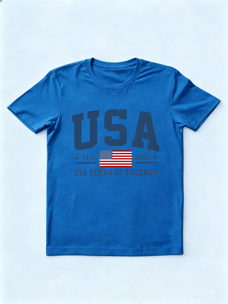 250 Years of Freedom 1776 -2026 American Flag Gift T-shirt