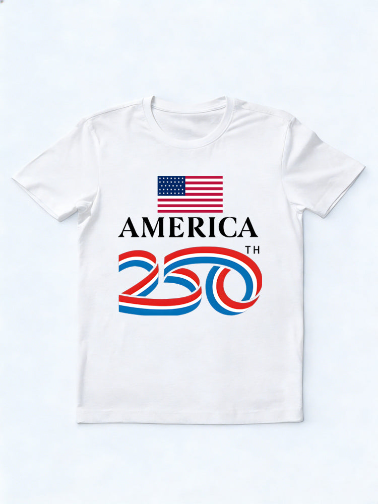 250th Years Anniversary USA Flag 4th of July Shirt