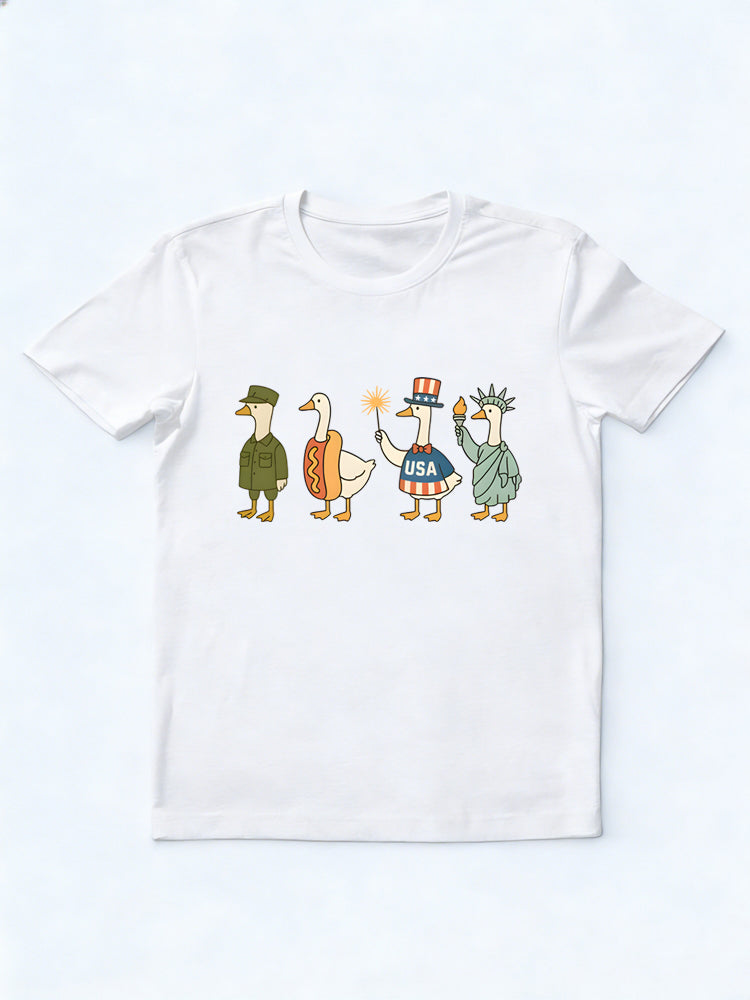 4th Of July Goose Independence Day Gift T-shirt