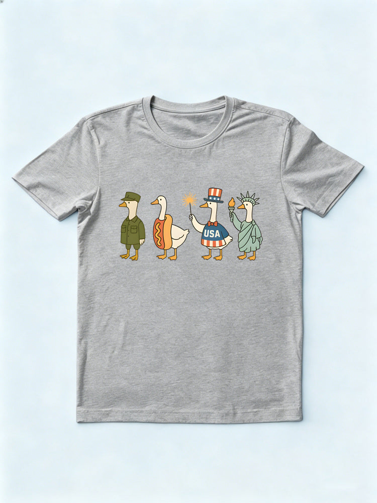4th Of July Goose Independence Day Gift T-shirt