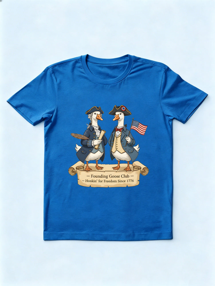 4th of July Founding Goose Club Gift T-shirt