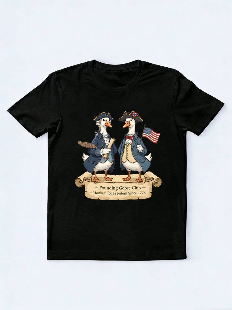 4th of July Founding Goose Club Gift T-shirt