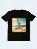 4th of July Surferring Liberty Gift T-shirt
