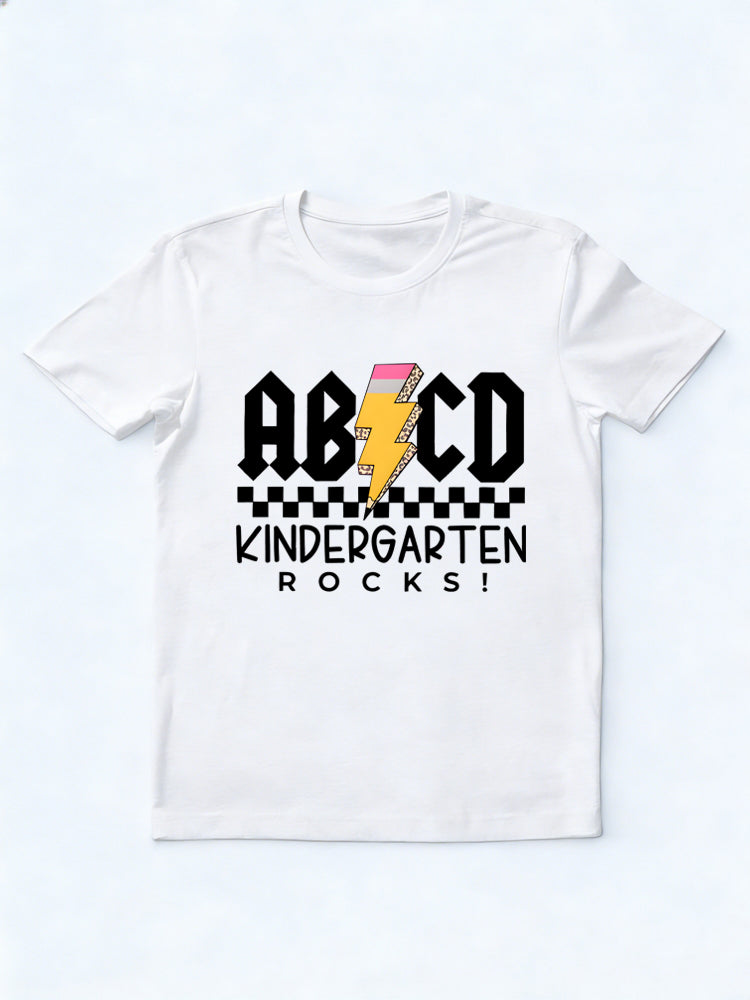 ABCD Kindergarten Teacher Back to School Gift T-shirt
