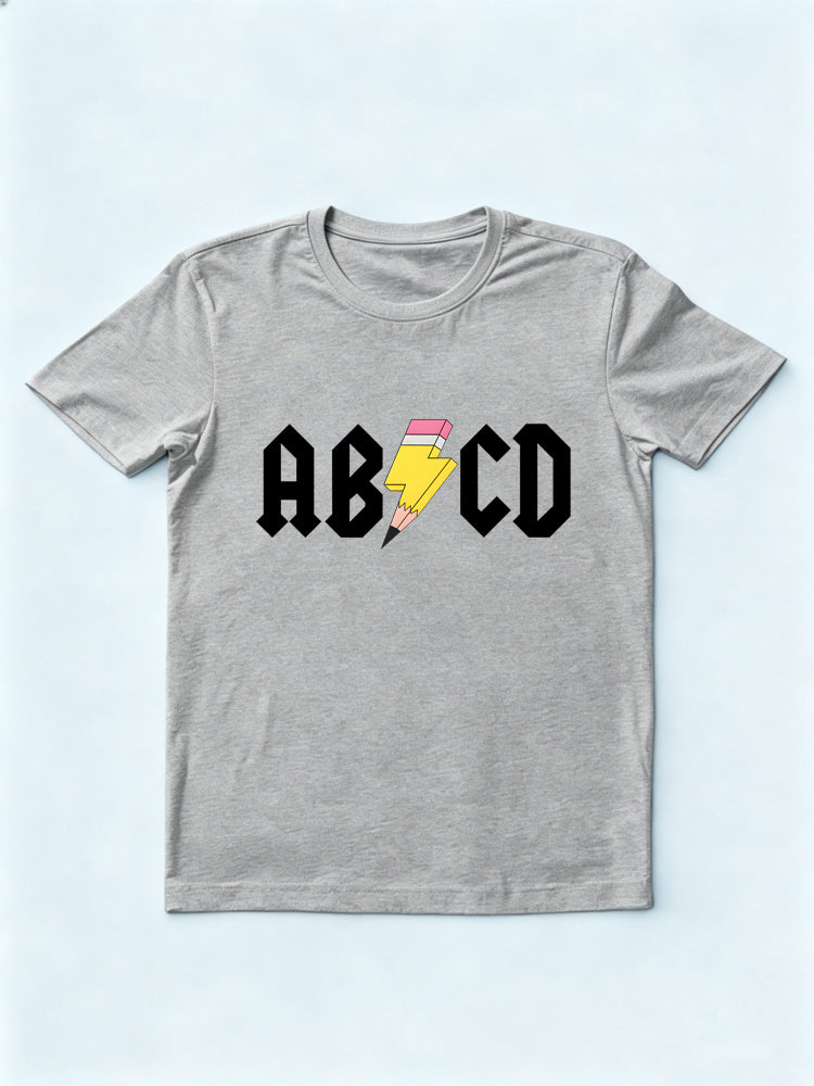 ABCD Teacher Back to School Rock Gift T-Shirt