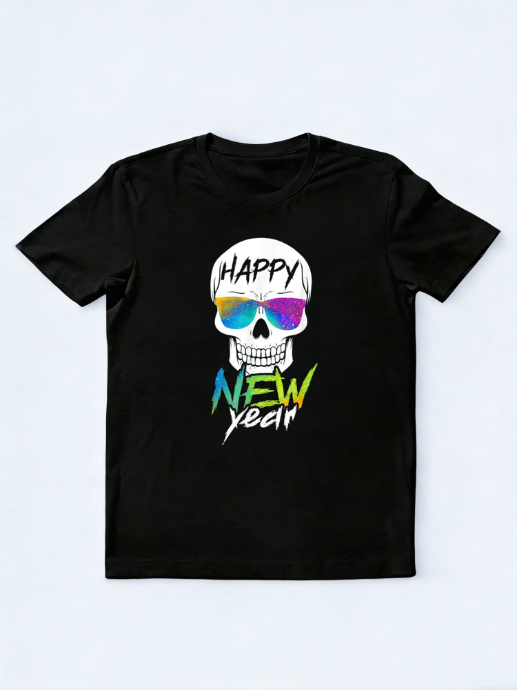 Abstract Happy New Skull Year New Year Gift T-Shirt