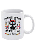 Academic Cat  I Survived 100 Days Mug